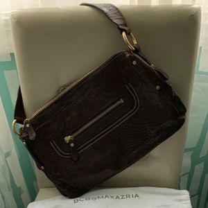 BCBGMAXAZRIA Dark Brown Leather Shoulder Bag